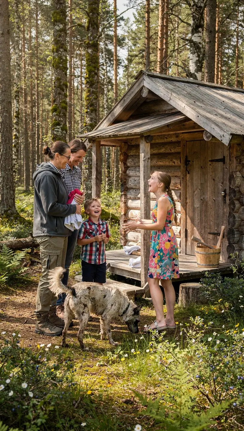 Traditsiooniline Eesti saun, kus suitsu ja kerise vaated loovad rahustava atmosfääri.